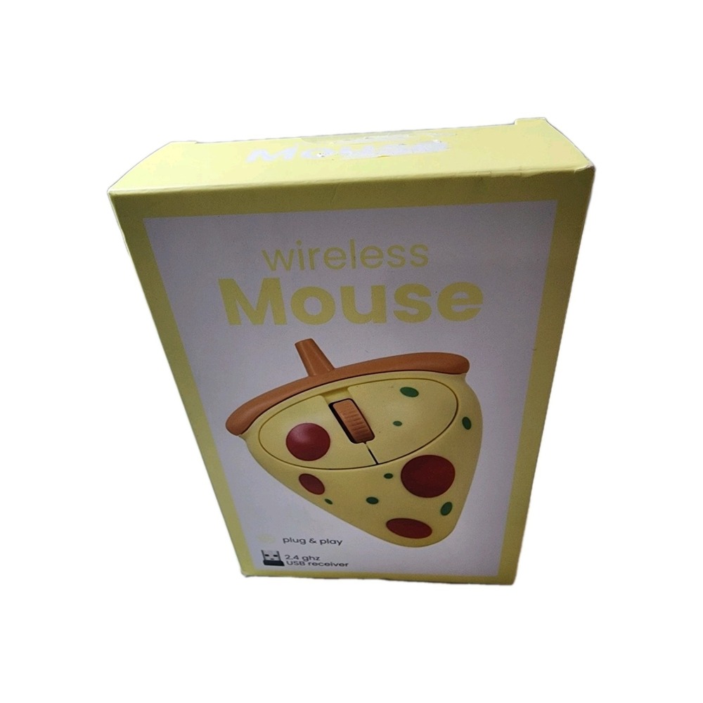 Vivatar Pizza Shaped Wireless Mouse Cool Food Trendy Unique Plug And Play New